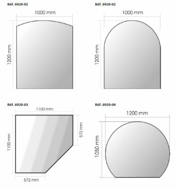 Plaques verre - protection de sol pour poêles à bois - Invicta