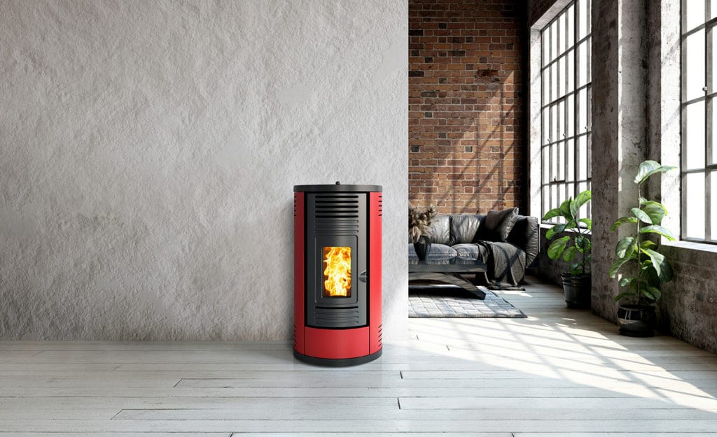 Poêle à granulés Invicta fonte Fontica rouge - 8 kW