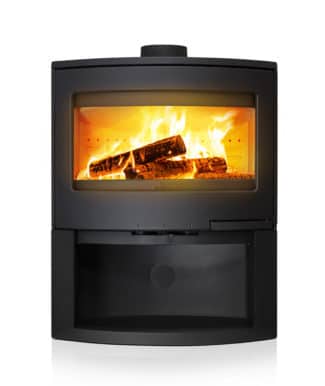 Fogão a lenha de ferro fundido + log de aço - Calcias - Invicta - 9 kW