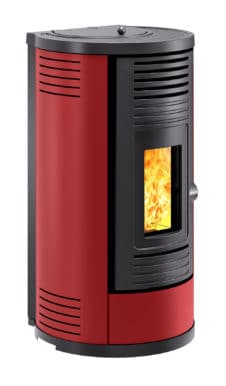 Poêle à granulés Invicta fonte Fontica rouge - 8 kW