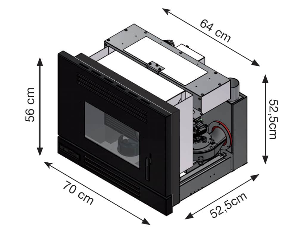 Installation - Insert à granulés Invicta Metti - 8 kW